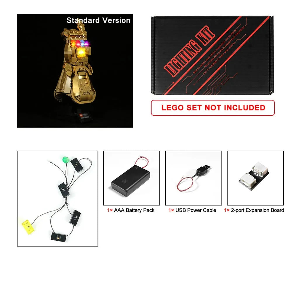 Lights Set LED Lighting Set For 76191 Infinity Gauntlet Model Construction Set Toys - 15