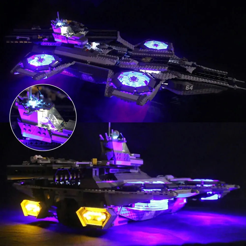 Lights Set LED Lights For 76042 Super Heroes The Shield Helicarrier Construction Set Toys - 4