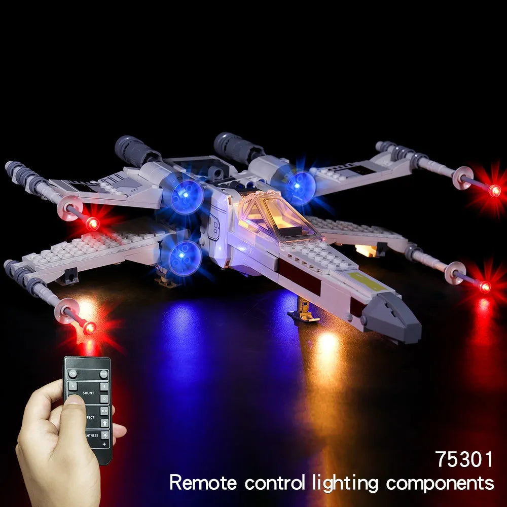 Lights Set LED Lights For Star Wars 75301 Luke Skywalker X-Wing Fighter Construction Set Toys - 9