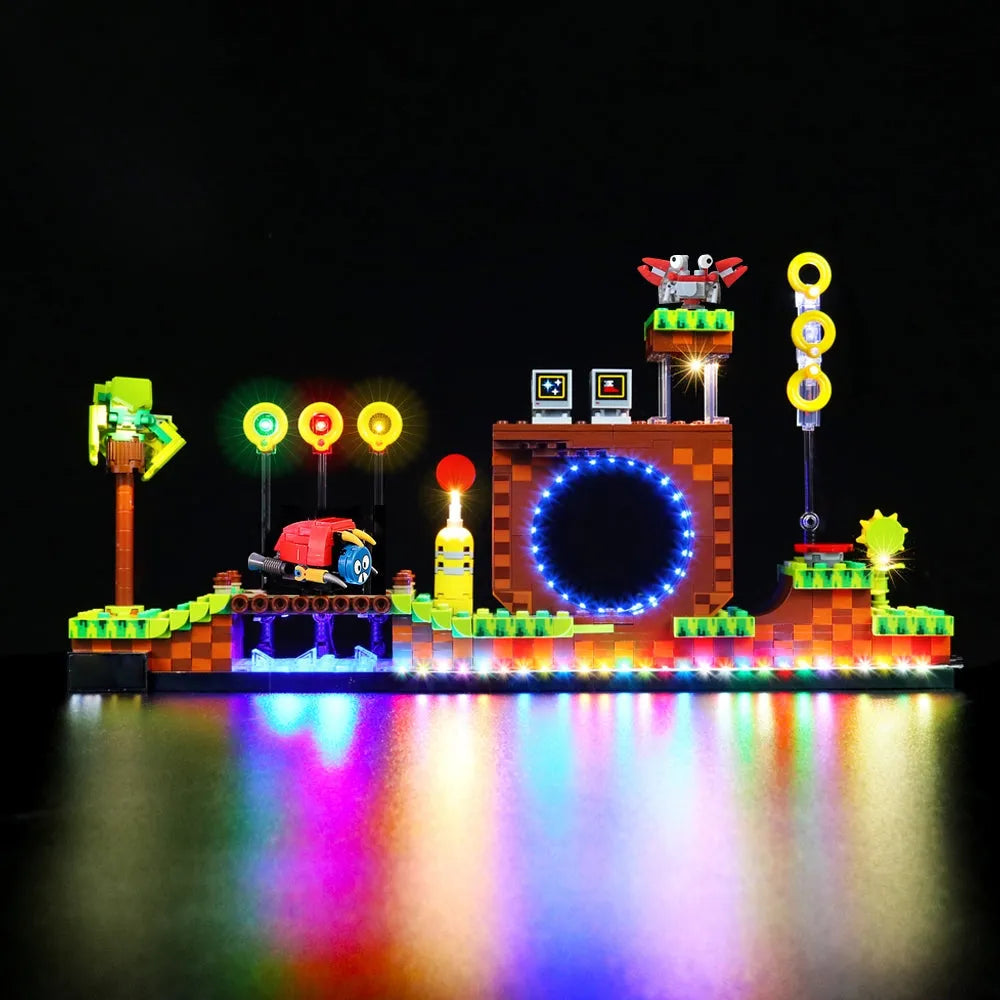 Lights Set Lights Set For Ideas 21331 Sonic The Hedgehogs Green Hill Construction Set Toys - 4