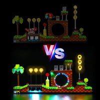 Thumbnail for Lights Set Lights Set For Ideas 21331 Sonic The Hedgehogs Green Hill Construction Set Toys - 2