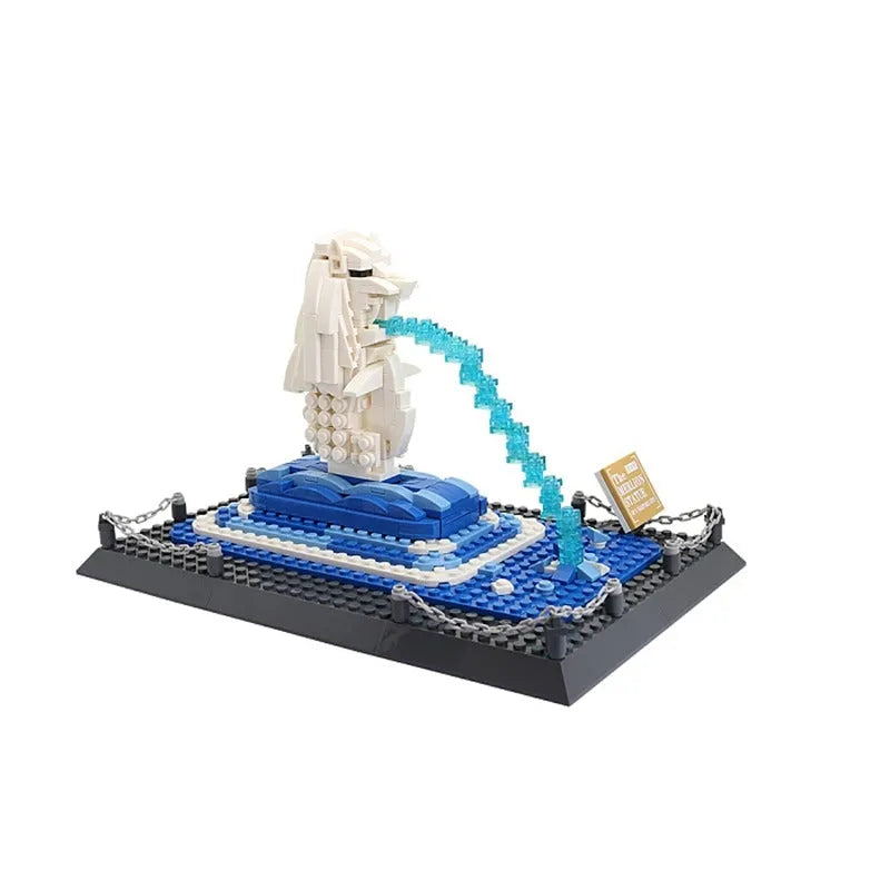 Building Blocks MOC Architecture Famous Merlion Statue Bricks Toys 4218 Construction Set Toys - 1