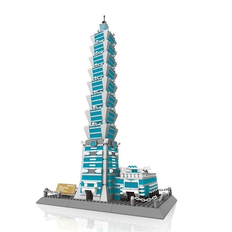 Building Blocks MOC Architecture Taipei 101 Tower Bricks Toys Construction Set Toys - 1