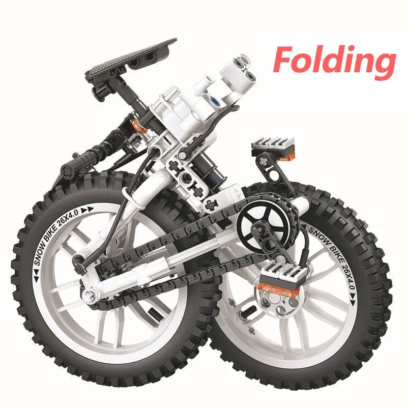 Building Blocks City Ideas Folding Mountain Bicycle Bike Bricks Toys Construction Set Toys - 4