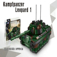 Thumbnail for Building Blocks Military WW2 German Kampfpanzer Leopard 1 Battle Tank Bricks Toy Construction Set Toys - 3