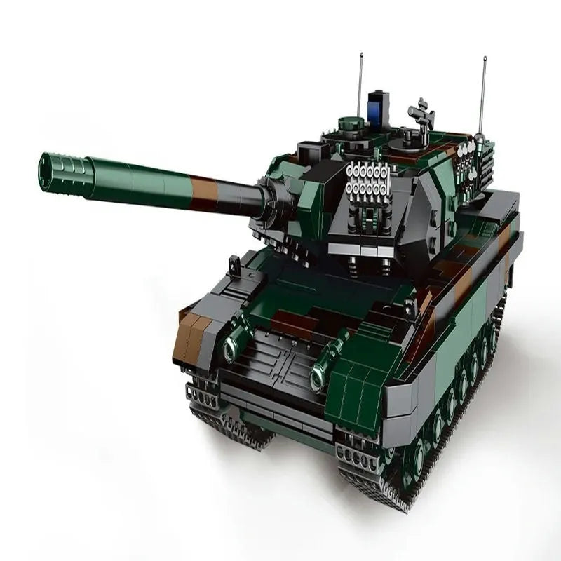 Building Blocks Military WW2 German Kampfpanzer Leopard 2A6 Battle Tank Bricks Toy Construction Set Toys - 2