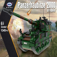 Thumbnail for Building Blocks Military WW2 German PZH-2000 Heavy Battle Tank Bricks Toy Construction Set Toys - 3