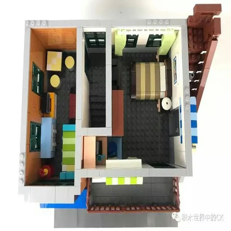 Building Blocks MOC City Creator Guest House Urban Village Bricks Toys Construction Set Toys - 6