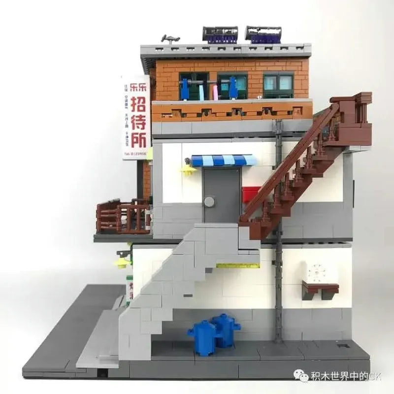 Building Blocks MOC City Creator Guest House Urban Village Bricks Toys Construction Set Toys - 3