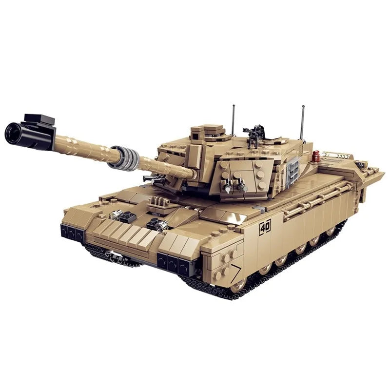 Building Blocks MOC Military Challenger 2 Main Battle Tank Bricks Toys Construction Set Toys - 1