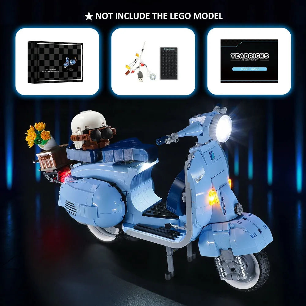 Lights Set DIY LED Light Kit For 10298 Vespa 125 Construction Set Toys - 3