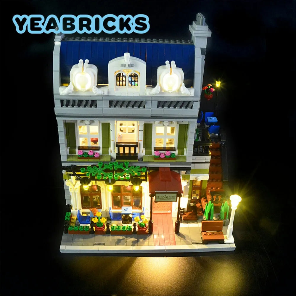 Lights Set LED Light Kit For 10243 The Parisian Restaurant Construction Set Toys - 2