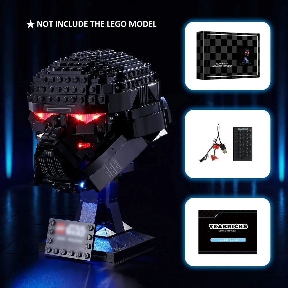 Lights Set LED Light Kit For 75343 Dark Trooper Helmet Construction Set Toys - 10