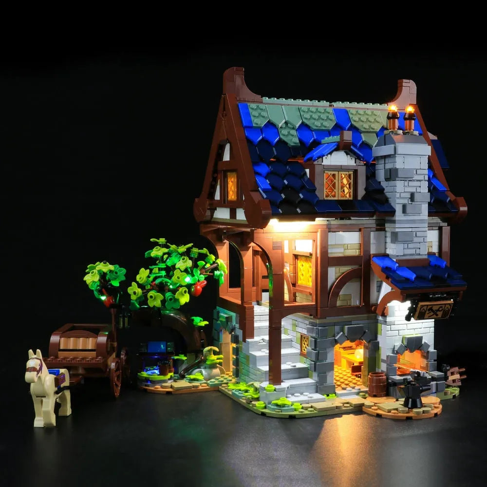 Lights Set LED Lighting Kit For 21325 Medieval Blacksmith Construction Set Toys - 2