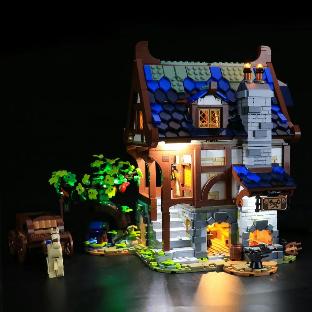 Lights Set LED Lighting Kit For 21325 Medieval Blacksmith Construction Set Toys - 1