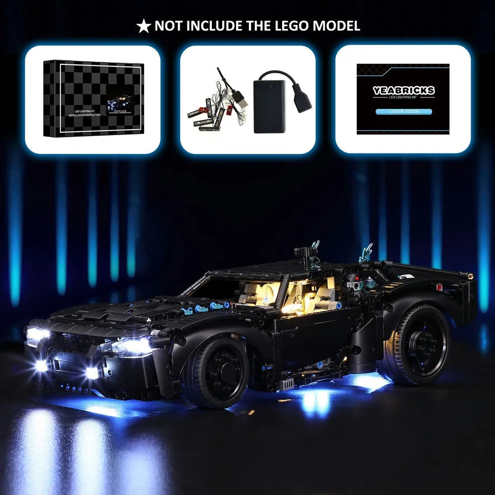 Lights Set LED Lighting Kit For 42127 The Batman Batmobile Construction Set Toys - 8