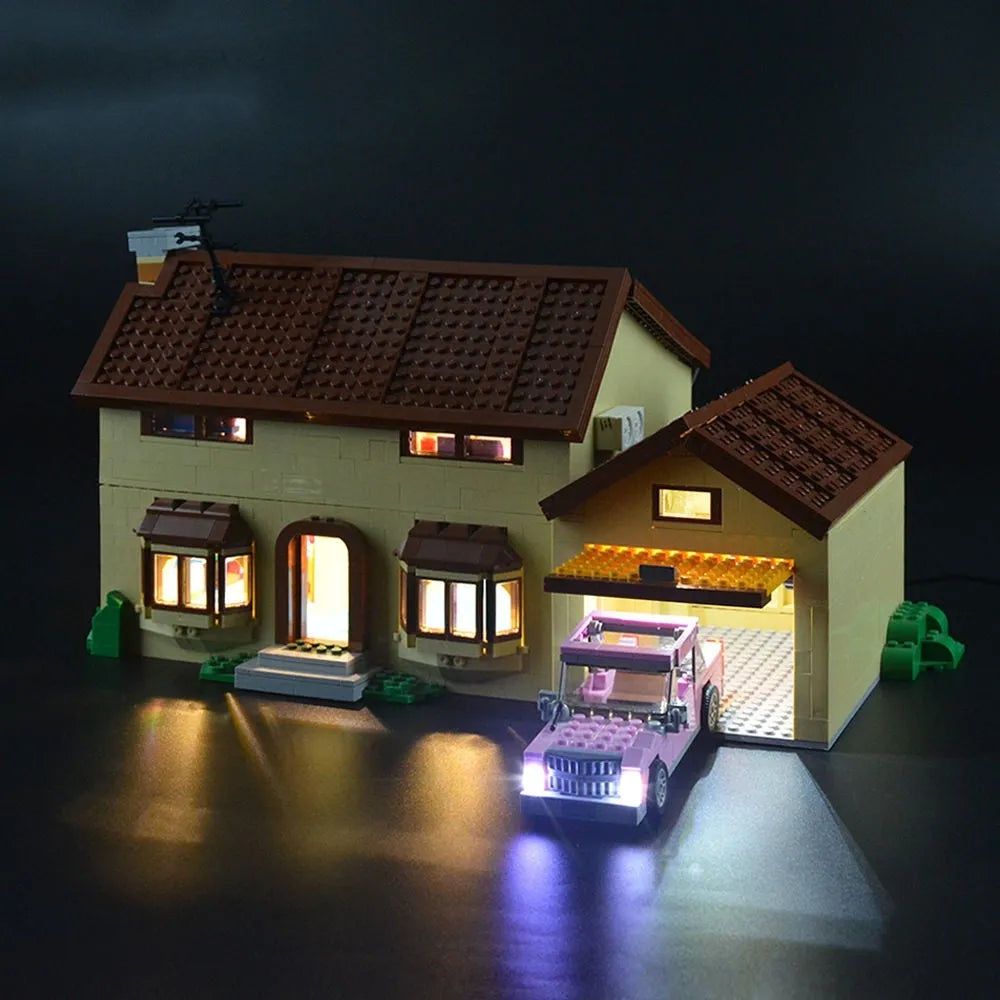 Lights Set LED Lighting Kit For 71006 The Simpson House Construction Set Toys - 2