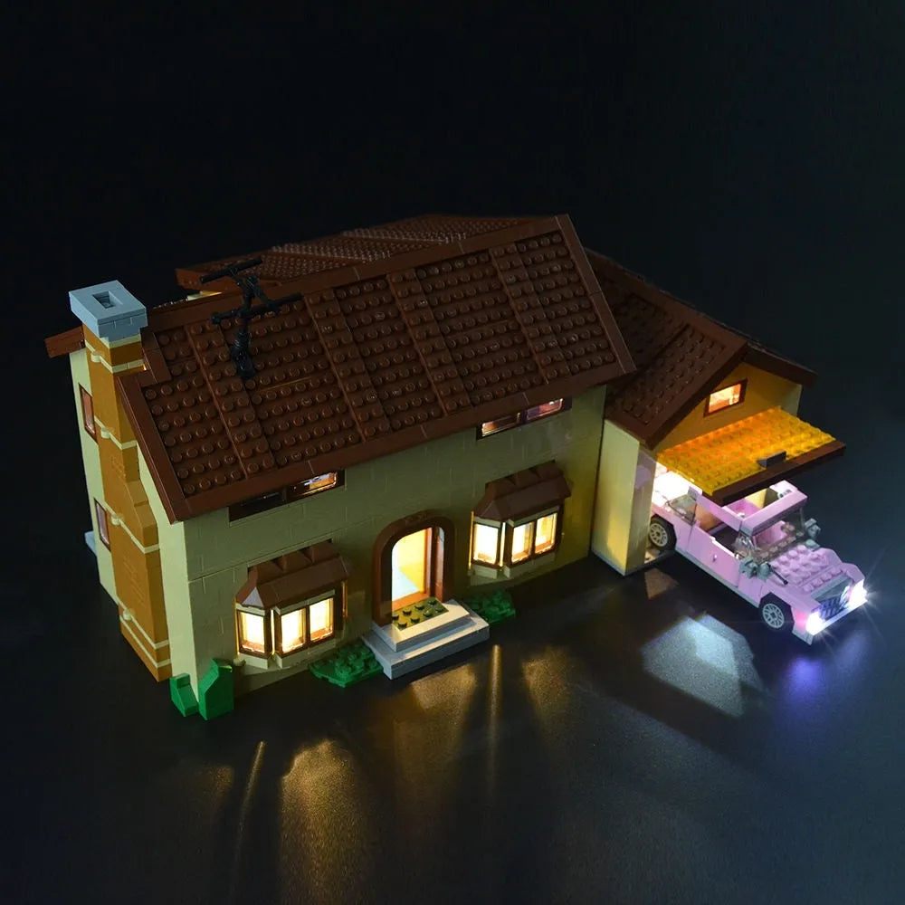 Lights Set LED Lighting Kit For 71006 The Simpson House Construction Set Toys - 6