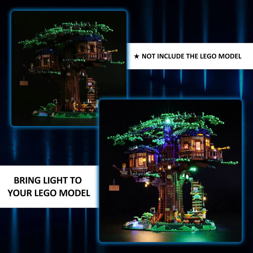 Lights Set LED Lighting Kit For Ideas 21318 Tree House Construction Set Toys - 6