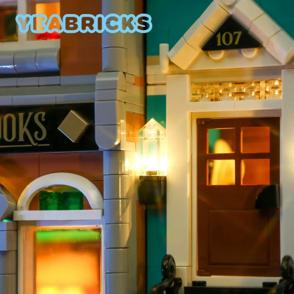 Lights Set LED Lighting Set For 10270 The Bookshop Construction Set Toys - 8