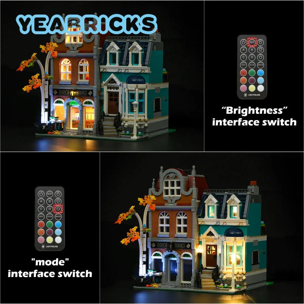 Lights Set LED Lighting Set For 10270 The Bookshop Construction Set Toys - 4