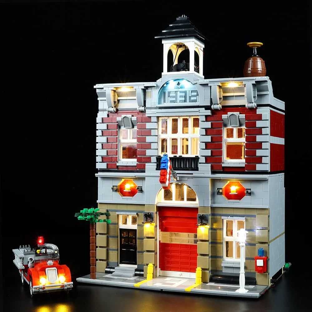 Lights Set LED Lights For Creator 10197 The Fire Brigade Construction Set Toys - 4