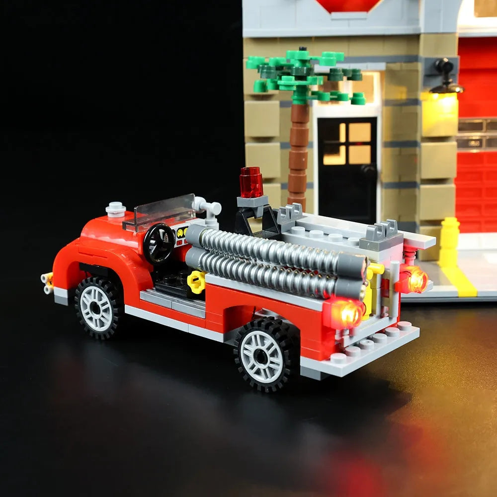 Lights Set LED Lights For Creator 10197 The Fire Brigade Construction Set Toys - 7