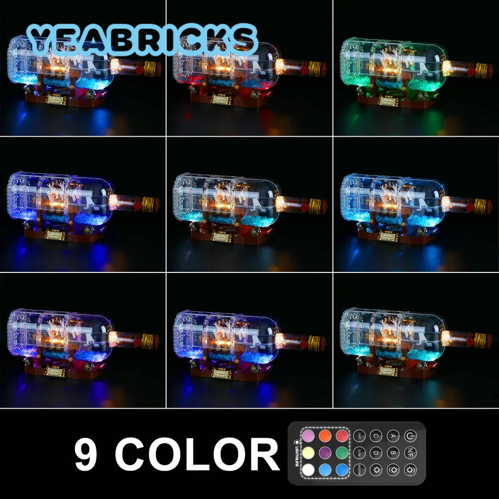 Lights Set LED Lights Kit For 21313 The Ship In A Bottle Construction Set Toys - 7