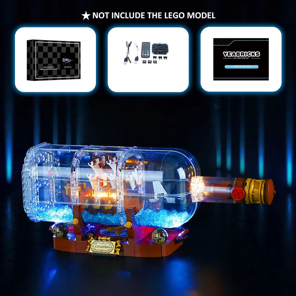 Lights Set LED Lights Kit For 21313 The Ship In A Bottle Construction Set Toys - 12