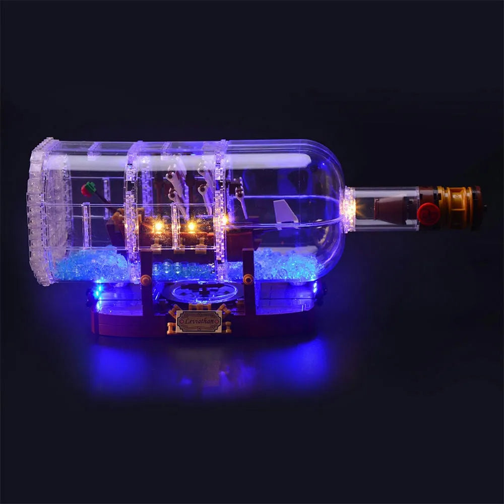 Lights Set LED Lights Kit For 21313 The Ship In A Bottle Construction Set Toys - 9