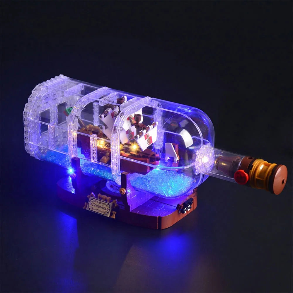 Lights Set LED Lights Kit For 21313 The Ship In A Bottle Construction Set Toys - 8