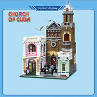 Thumbnail for Building Blocks MOC 6021 Street City Church Of Cuba Modular MINI Bricks Toy Construction Set Toys - 12