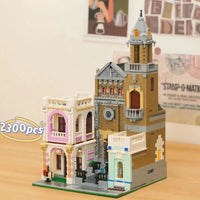 Thumbnail for Building Blocks MOC 6021 Street City Church Of Cuba Modular MINI Bricks Toy Construction Set Toys - 10