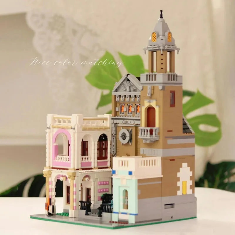 Building Blocks MOC 6021 Street City Church Of Cuba Modular MINI Bricks Toy Construction Set Toys - 4