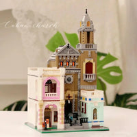 Thumbnail for Building Blocks MOC 6021 Street City Church Of Cuba Modular MINI Bricks Toy Construction Set Toys - 3