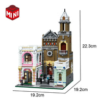 Thumbnail for Building Blocks MOC 6021 Street City Church Of Cuba Modular MINI Bricks Toy Construction Set Toys - 11