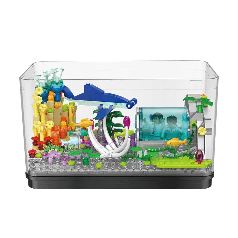 Building Blocks MOC Creator Aquarium Fish Tank MINI Bricks Toy DZ6102 Construction Set Toys - 1