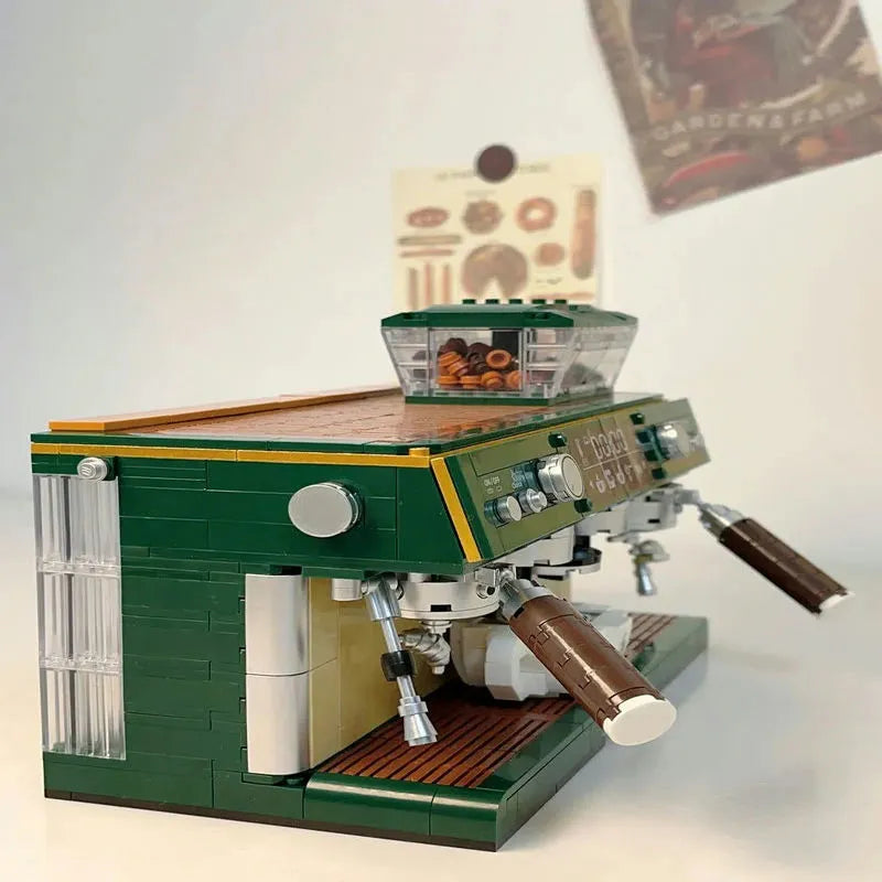 Summer Venice Coffee Maker—646PCS-NO.DECOOL16802 / 16803 Coffee Machine  Home Kits Building Blocks Toys