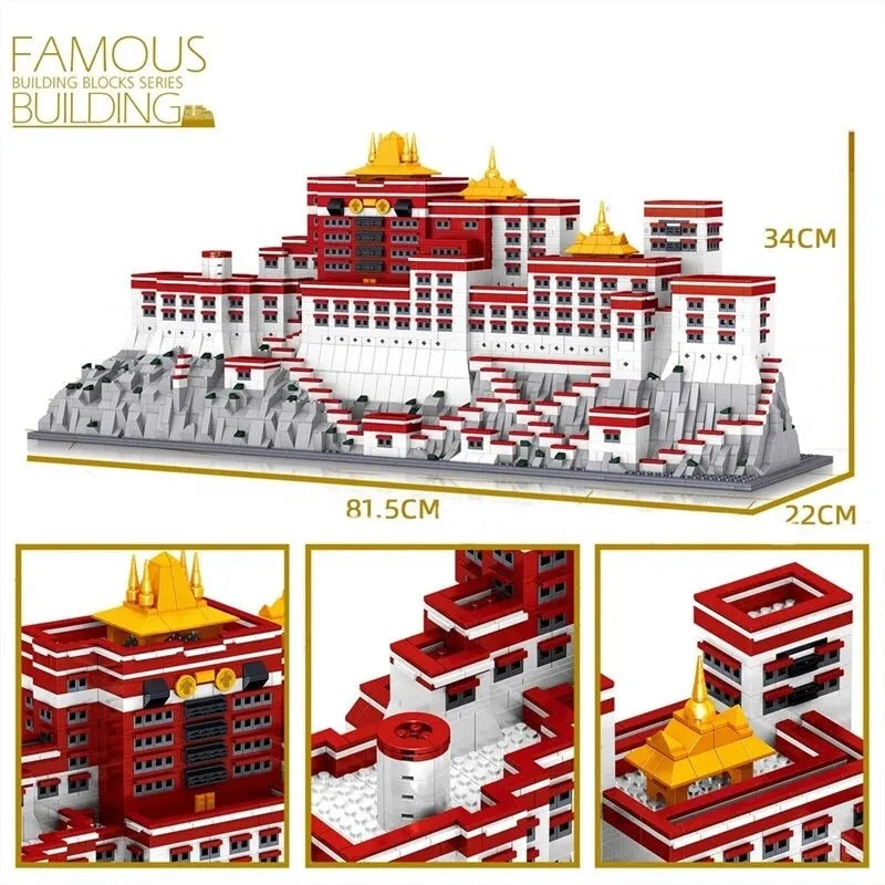 Building Blocks MOC Expert Architecture Potala Palace Bricks Toys Construction Set Toys - 9